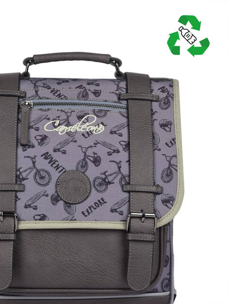2-compartment Backpack Cameleon Gray vintage urban PBVBSD38 other view 2
