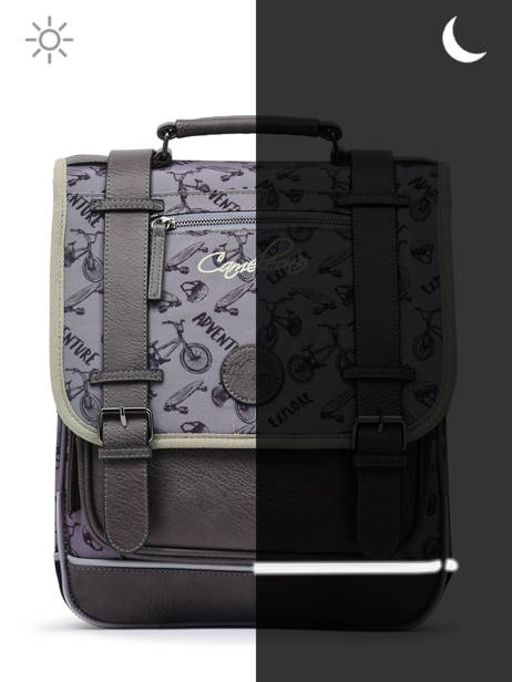 2-compartment Backpack Cameleon Gray vintage urban PBVBSD38 other view 7