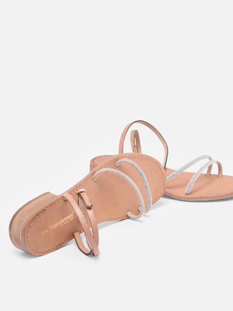 Sandals In Leather Les tropeziennes Beige accessoires HODA other view 1