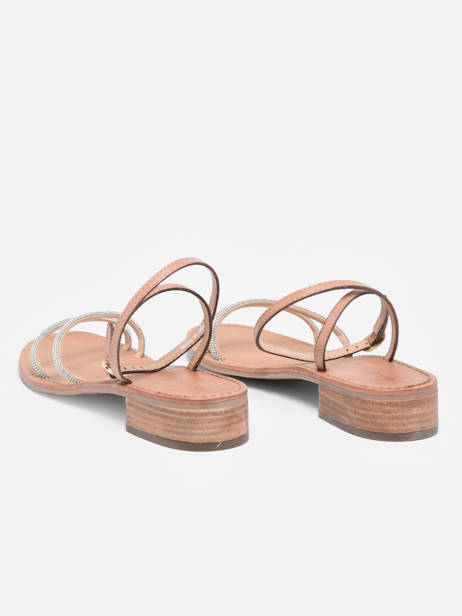 Sandals In Leather Les tropeziennes Beige accessoires HODA other view 3
