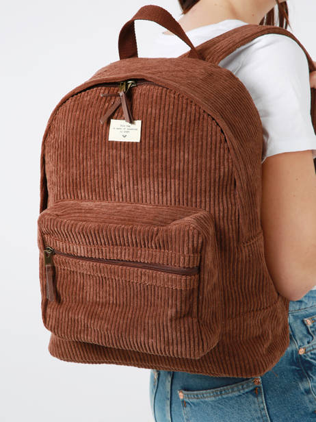 1 Compartment  Backpack Roxy Brown back to school RJBP4653 other view 1