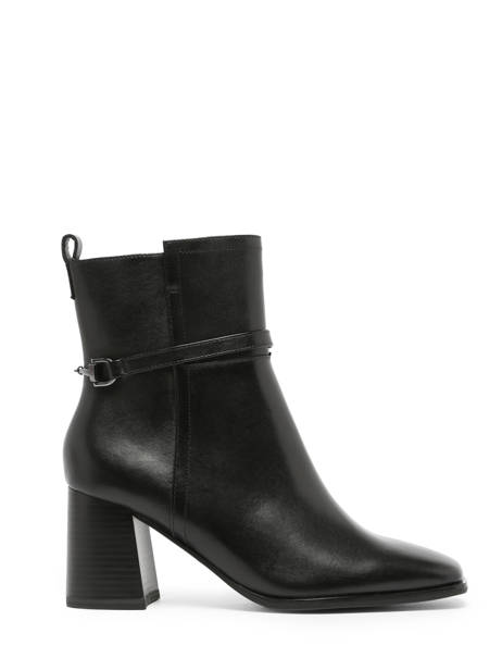 Heeled Boots In Leather Tamaris Black accessoires 41